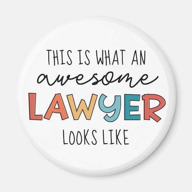 Lawyer | Advokat | Fantastisk Lawyer Funny Magnet (Framsidan)