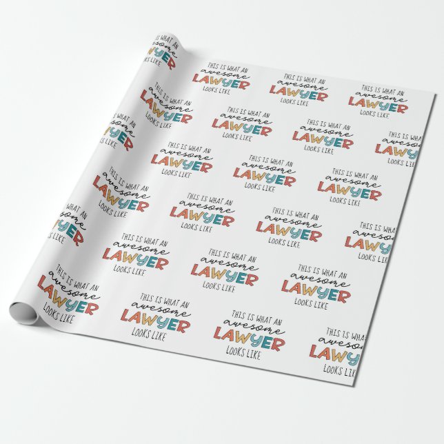 Lawyer | Advokat | Fantastisk Lawyer Funny Presentpapper (Utrullad)