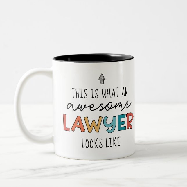 Lawyer | Advokat | Fantastisk Lawyer Funny Två-Tonad Mugg (Vänster)