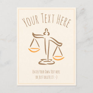 Lawyer Attorney domare Lag firma/kontor Vykort