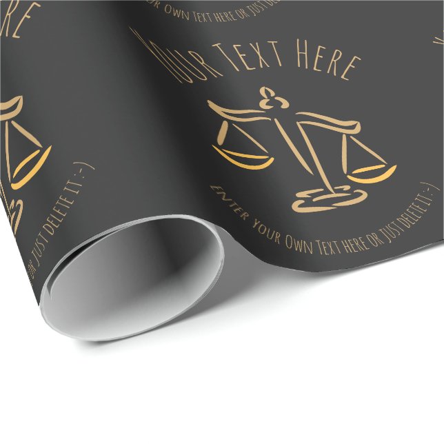 Lawyer | Attorney | Judge | Law Firm / Office Gift Presentpapper (Rullad Hörn)
