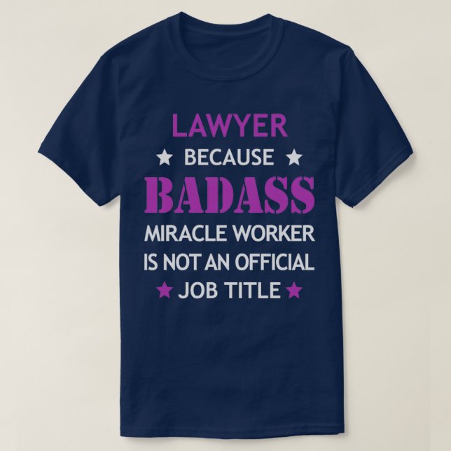 Lawyer Badass Birthday Funny jul Coola Gift T Shirt (Design framsida)