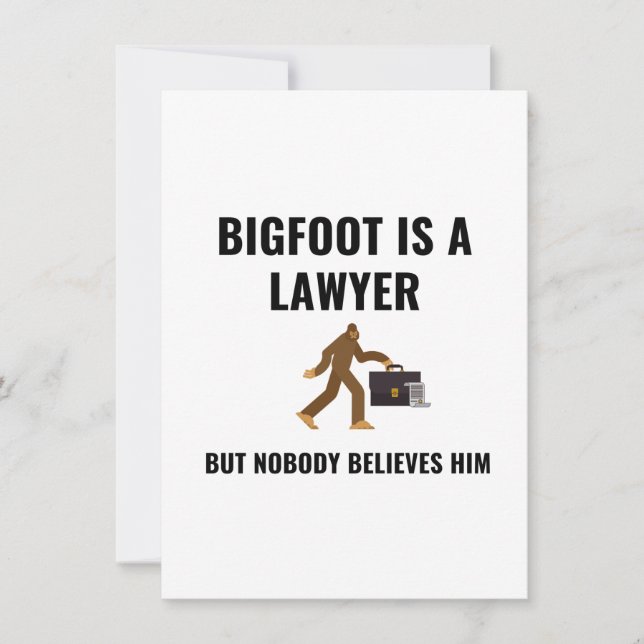 LAWYER BIGFOOT JULKORT (Framsida)