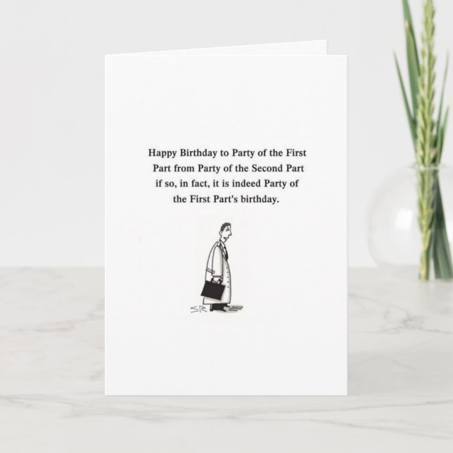 Lawyer Birthday-kort Kort (Framsida)