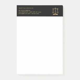 Lawyer - Black och Guld Post-it Block