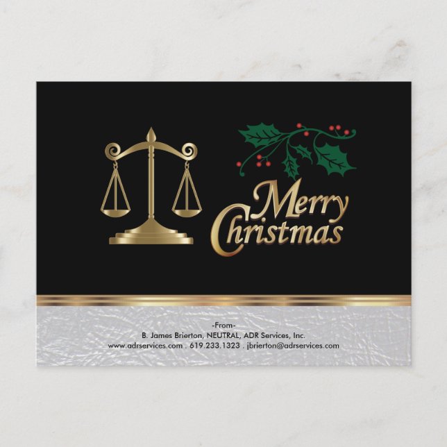 Lawyer Business - God jul Helg Vykort (Framsida)