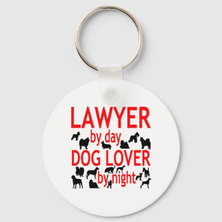 Lawyer by Day Hund älskare by Night in Red Nyckelring