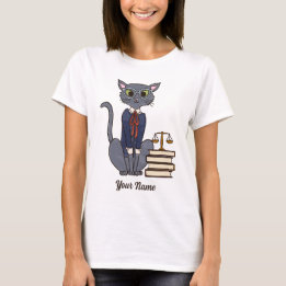 Lawyer Cat - Grått Tom Attorney Cat Lover T Shirt