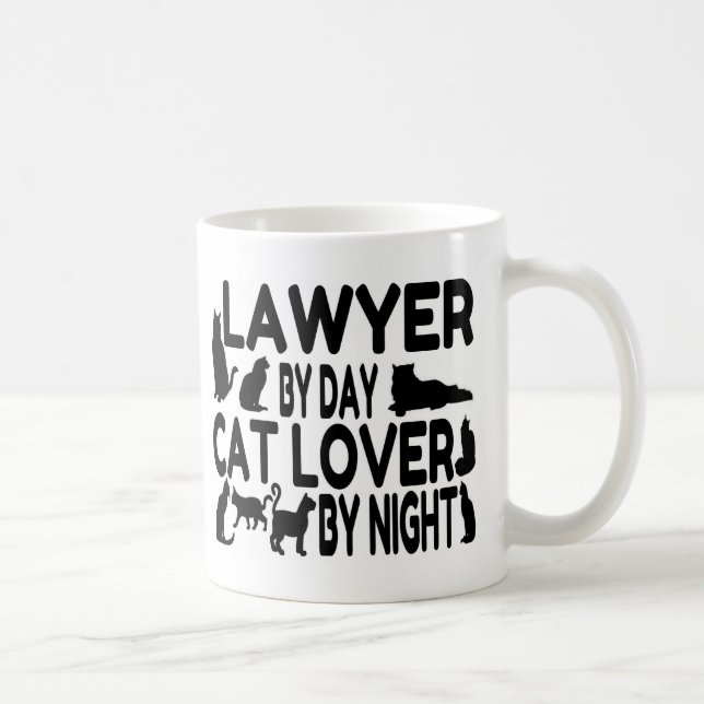 Lawyer Cat Lover Kaffemugg (Höger)