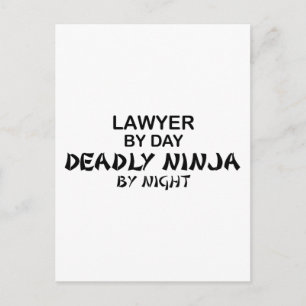 Lawyer Deadly Ninja by Night Vykort