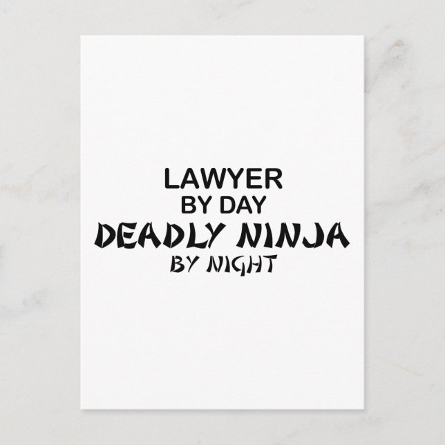 Lawyer Deadly Ninja by Night Vykort (Framsida)