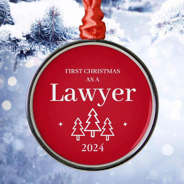 Lawyer Elegant Red jul Ornament (Lawyer Elegant Red Christmas Ornament
)