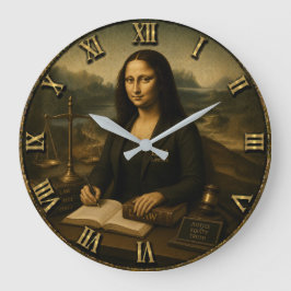 Lawyer Funny Mona Lisa Attorney Justice Gift Stor Klocka
