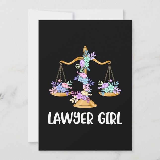 Lawyer Girl Inbjudningar (Framsida)