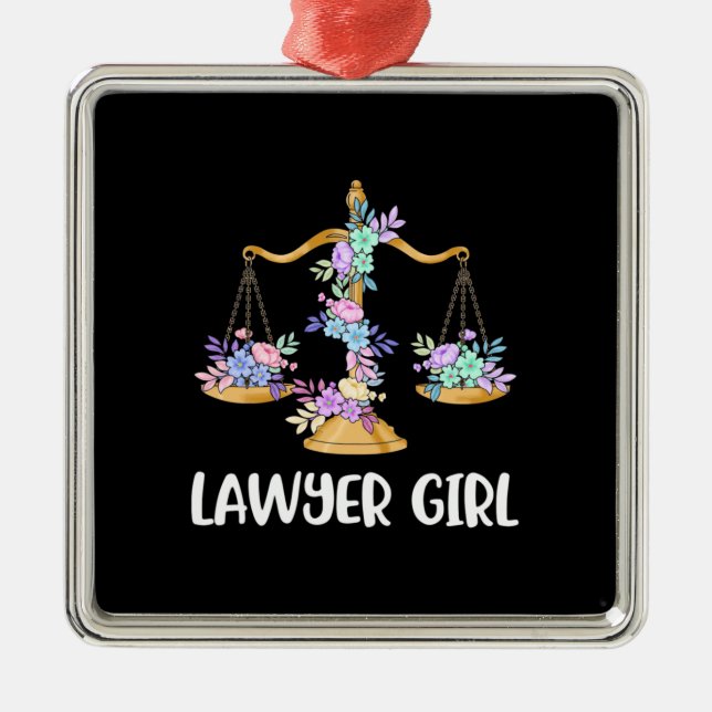 Lawyer Girl Julgransprydnad Metall (Framsidan)