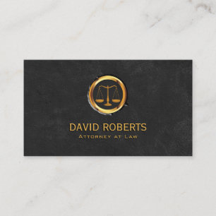 Lawyer Guld Logotyp Black Attorney Law Visitkort