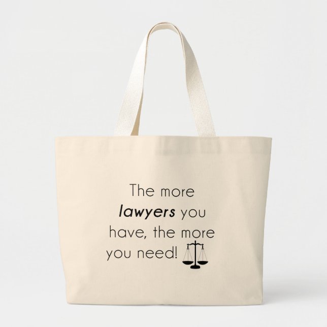 Lawyer humor jumbo tygkasse (Framsidan)