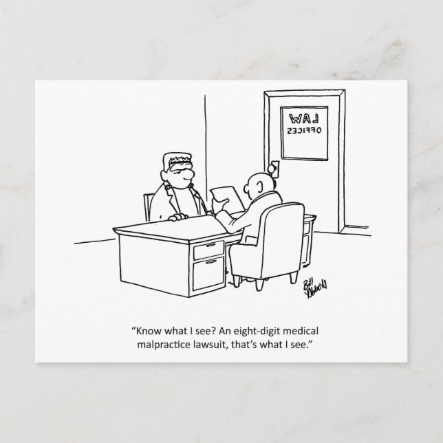 Lawyer Humor Postcard "Percenters" Vykort (Framsida)