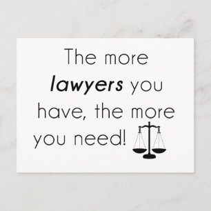 Lawyer humor vykort