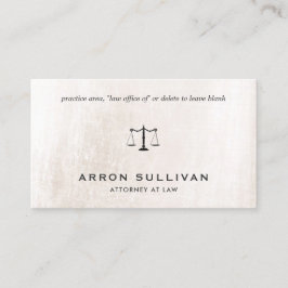 Lawyer Ivory White Marble Affärskort Visitkort