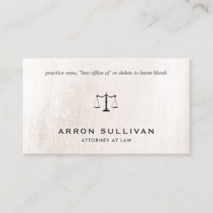 Lawyer Ivory White Marble Affärskort Visitkort