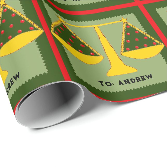 Lawyer jul Gift Presentpapper (Rullad Hörn)