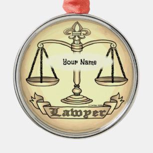 Lawyer Justice Scales Julgransprydnad Metall