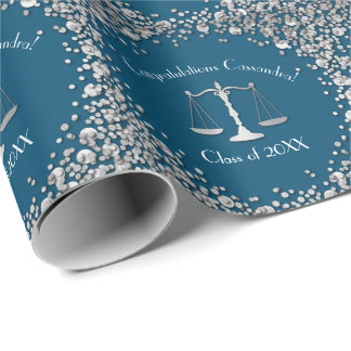 Lawyer Law School Blue Silver Studentfest Presentpapper