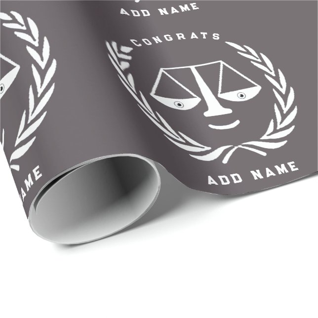 Lawyer Law School Grad Gift Presentpapper (Rullad Hörn)
