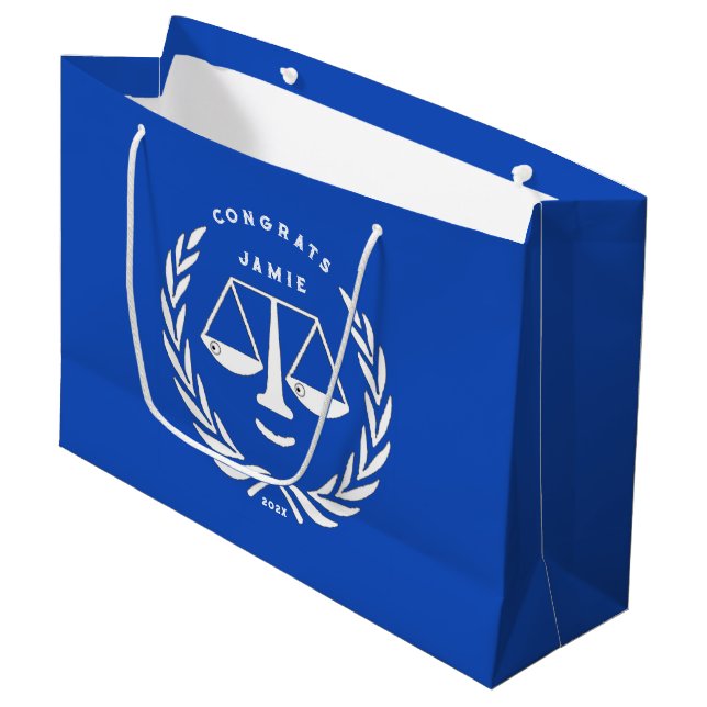 Lawyer Law School Grad Large Gift Bag (Framsidan Vinklad)