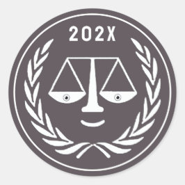 Lawyer Law School Grad Runt Klistermärke