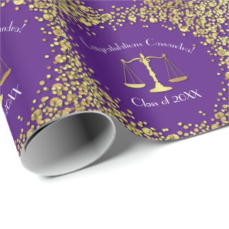 Lawyer Law School Lila Guld Studentfest Presentpapper