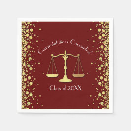 Lawyer Law School Maroon Guld Studentfest Pappersservett