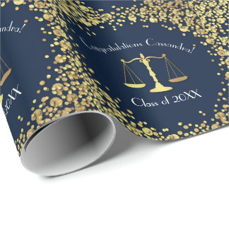 Lawyer Law School navy blue Guld Studentfest Presentpapper