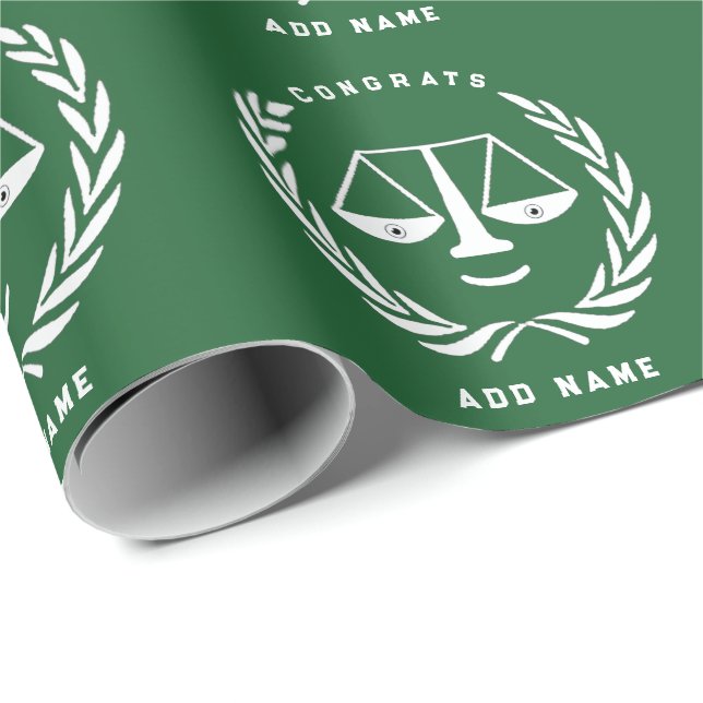 Lawyer Law School Studenten Gift Presentpapper (Rullad Hörn)