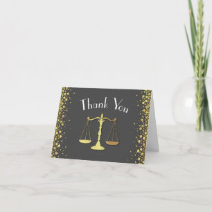 Lawyer Law School Studentfest Grått Guld Tack Kort
