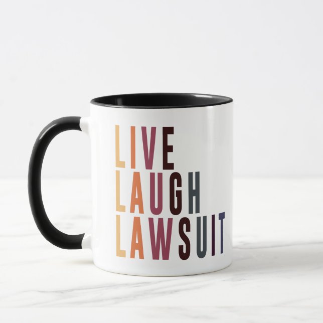 Lawyer Live Love Lawsuit Funny Law School Grad Mugg (Vänster)