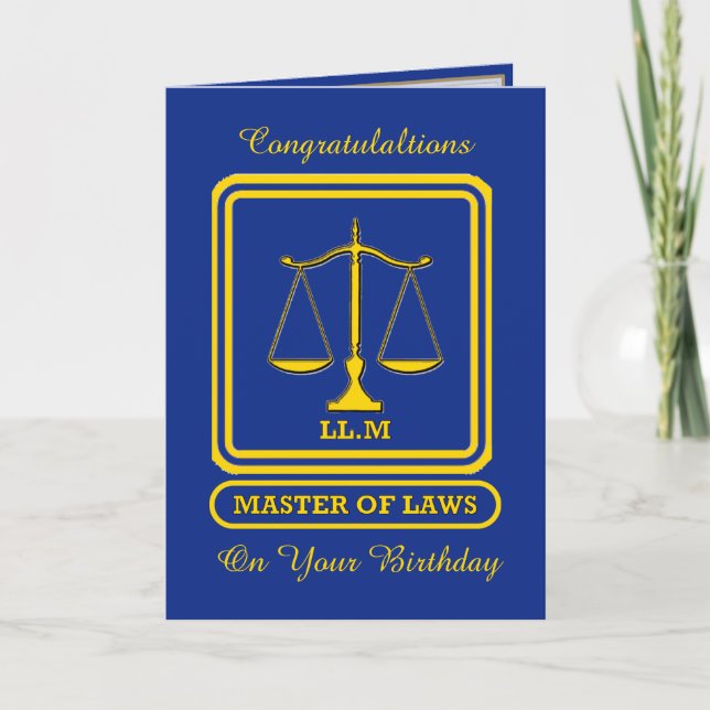 Lawyer LL.M Birthday Card Kort (Framsida)