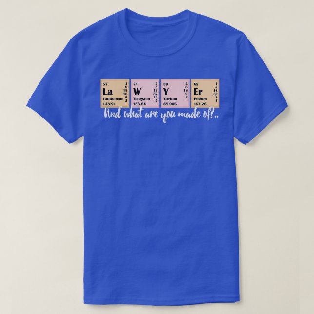 Lawyer Mode Lawyer Chemical Analysis T Shirt (Design framsida)