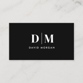 Lawyer Monogram Minimalist Simple Black Visitkort