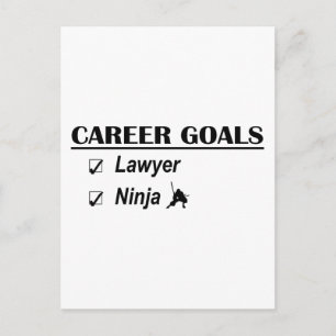 Lawyer Ninja Career Goals Vykort