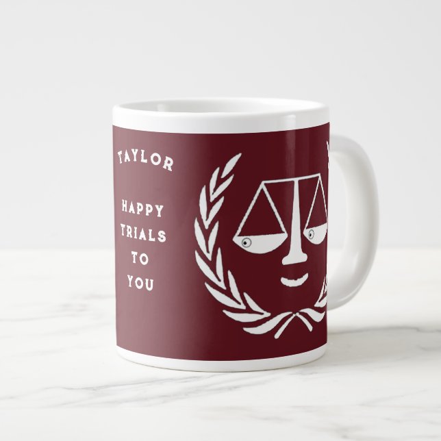 Lawyer Novelty Gift Personlig Giant Coffee Mugg Jumbo Mugg (Framsida höger)