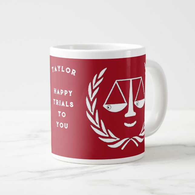 Lawyer Novelty Gift Personlig Giant Coffee Mugg Jumbo Mugg (Framsida höger)