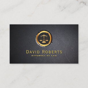 Lawyer Professionell Guld  Logotyp Black Visitkort