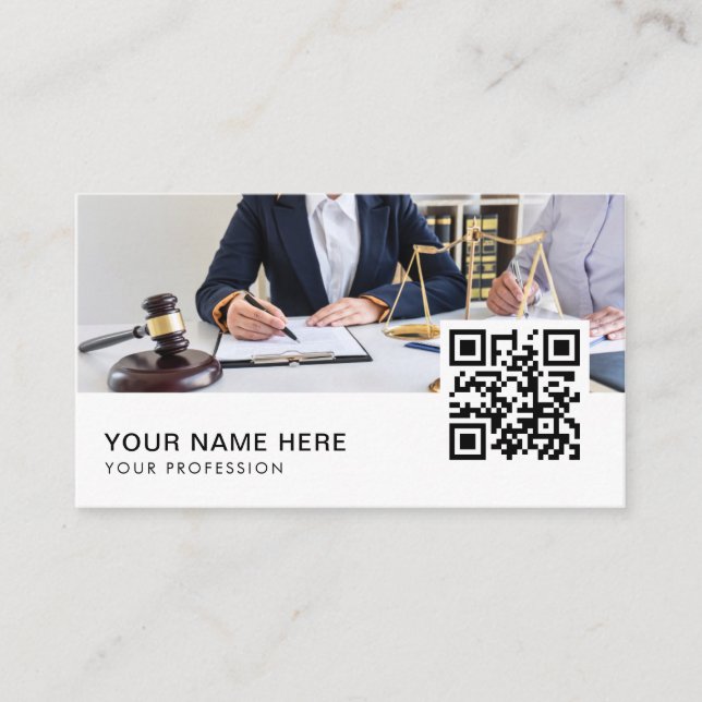 Lawyer QR-kod Visitkort (Framsida)