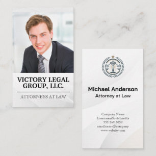 Lawyer Rättsliga Logotyper Affärsman Visitkort