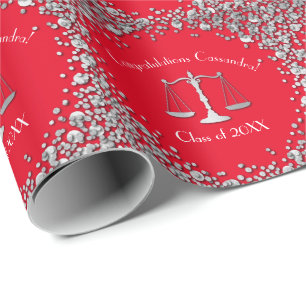 Lawyer School Studenten Silver Red Presentpapper