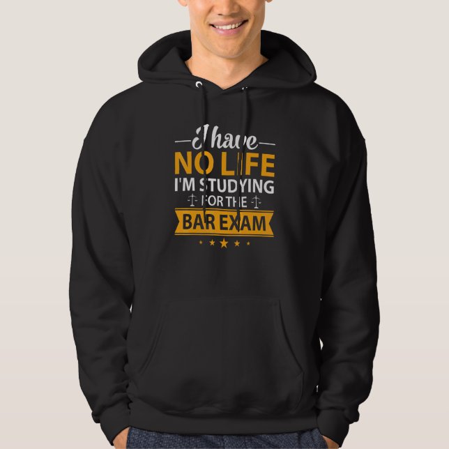 Lawyer Studenten Pub Exam Law School Student Hoodie (Framsida)