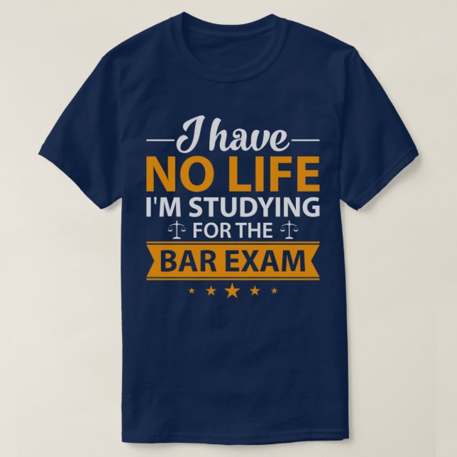 Lawyer Studenten Pub Exam Law School Student T Shirt (Design framsida)