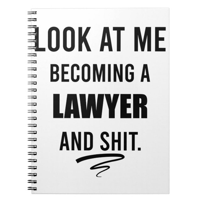 Lawyer Studenten Shirt Attorney T-Shirt Anteckningsbok (Framsidan)